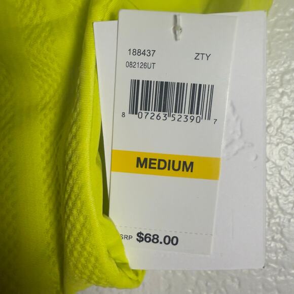 Becca Prima Neon Yellow Twist Front Hipster Bikini Swimsuit Bottoms Size Medium - Picture 12 of 13